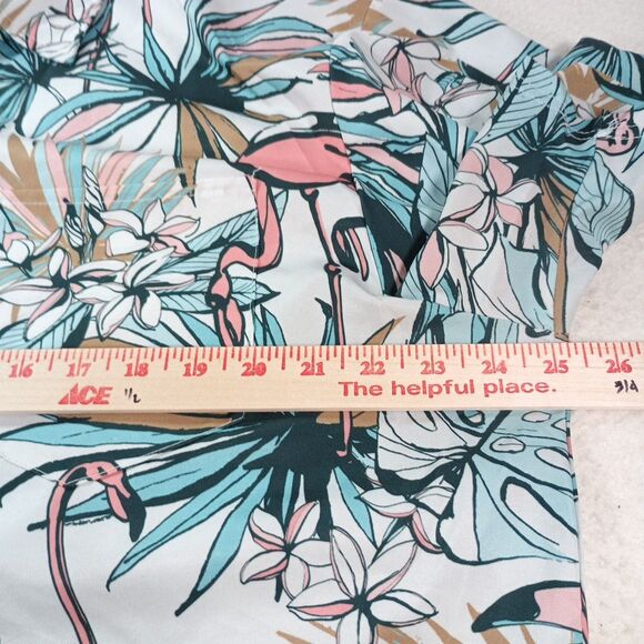 Nosirhoc Tropical Pink Flamingo Hawaiian Shirt XL Men’s Tropical Beach Button-u - Picture 10 of 11